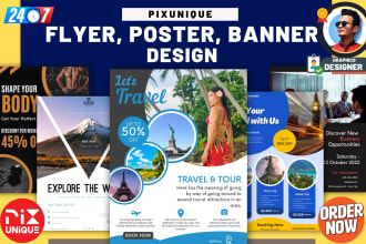 design unique travel tour vacation event party flyer poster