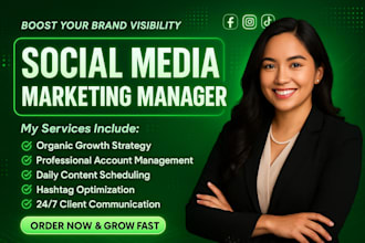 be your social media marketing manager and youtube content creator
