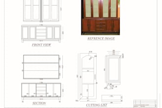 draft your furniture design object to autocad dwg