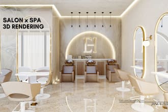 design and 3d render your commercial spa, salon, clinic