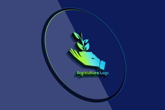 design agriculture logo with express delivery