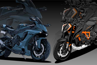 make amazing vector of your motorcycle