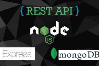 teach you nodejs, express, mongodb, rest api