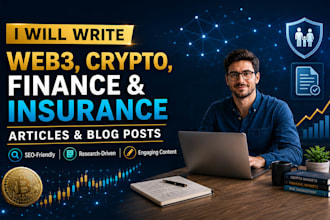 write web3, crypto, finance, and insurance articles and blogposts