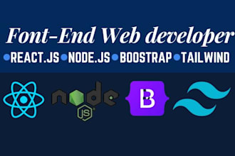 frontend developer with react tailwind bootstrap material ui