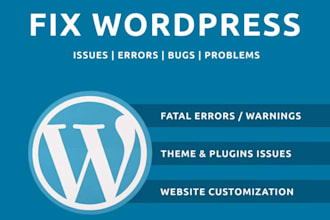 fix wordpress issues and woocommerce errors