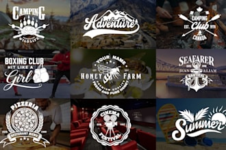 design outstanding vintage retro, classic, hipster  outdoor business logo
