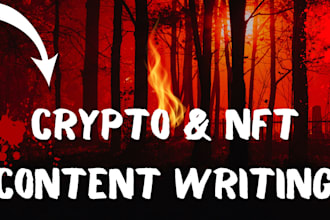 be your crypto content writer, nft content writer and crypto researcher