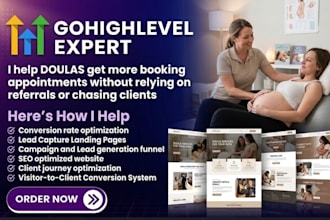 generate doula leads parenting website, postpartum doula, newborn care website