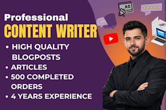 be your SEO content writer, blog writer and article writer