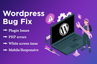 resolve any errors in theme, plugins or wordpress website