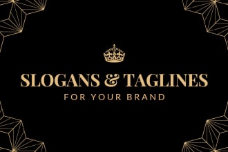 come up with 5 catchy taglines, slogans for your brand