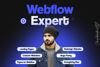 develop or convert your landing page, websites in webflow