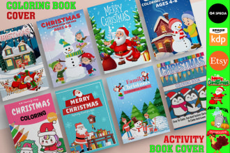 create christmas, halloween, and thanksgiving coloring books for KDP