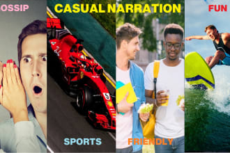 do gossip sports casual and many more narration styles 500 words for 10 dollars