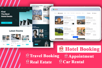 create hotel booking website and wordpress travel website