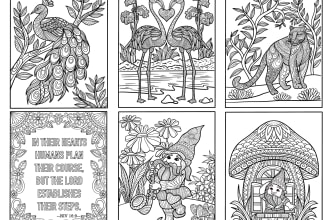 illustrate adult coloring book page mandala designs