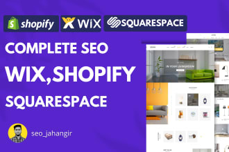 complete squarespace,wix,shopify SEO for google 1st ranking
