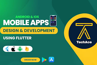 develop mobile apps using flutter for IOS and android both