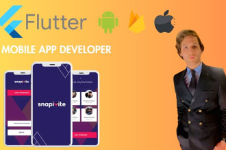 develop mobile apps using flutter for IOS and android both