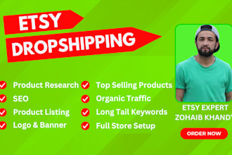add hot selling products on your etsy drop shipping  store