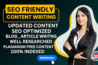 do SEO article writing, content writing and blogs