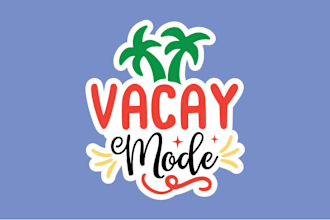 do eye catching typography sticker designs for your etsy or others business