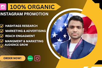 do organic instagram promotion and marketing to get more engagement and audience