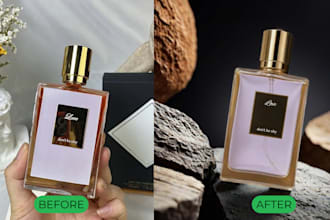 professional product image editing , background removal and enhancement