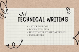 write technical articles for you