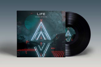 design elegant album cover or single cover artwork