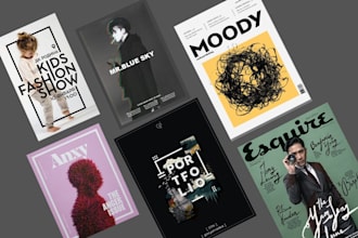 design a professional magazine cover in 24 hours