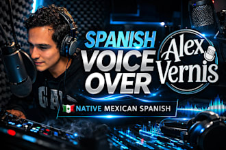 record a professional spanish male voiceover