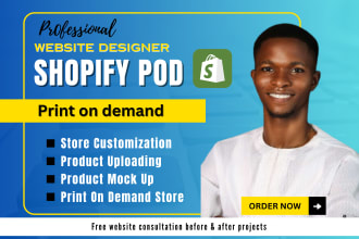 setup shopify print on demand store, product mock up, printful, printify, etsy