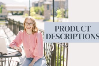 write your shopify, amazon, or etsy SEO product descriptions