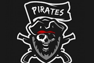 design high quality pirate logo with free source file