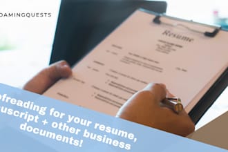 proofread and copyedit your documents for flawless, error free content
