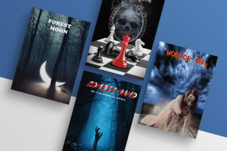 design a professional dark horror mystery book cover children book cover