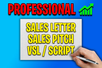 write a catchy sales letter, video sales letter, sales pitch