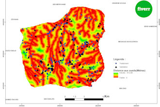 make various maps on arcgis, gis prject and spatial analysis
