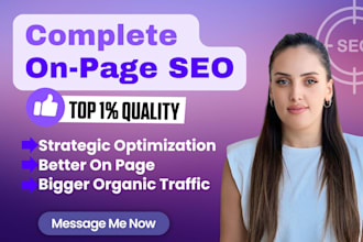 do website seo optimization, on page