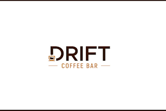 create modern food, drink and cafe logo