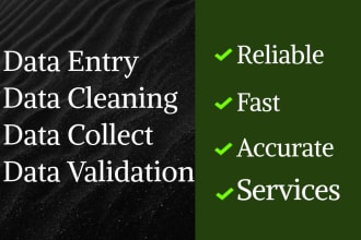 do reliable data cleaning, organizing, merging, splitting and formatting