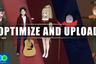 rig and upload vrchat avatar for PC and quest
