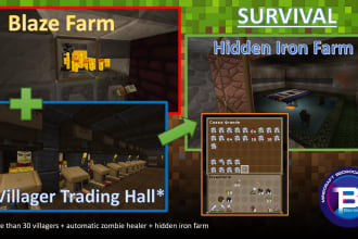 build any farm you need in minecraft bedrock survival