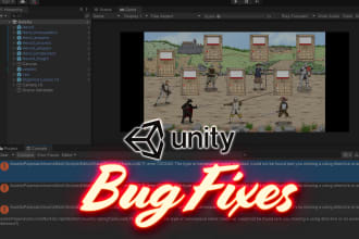 fix any bugs or errors in your unity game