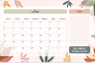 create a custom digital planner design, journal, calendar