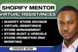 be your shopify ecommerce marketing mentor, store manager to boost sales