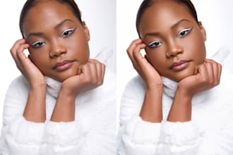 do natural portrait retouching, real skin, fast delivery in 24hr