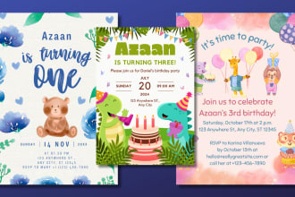 design kids birthday flyer kids party invitations within 6 hrs